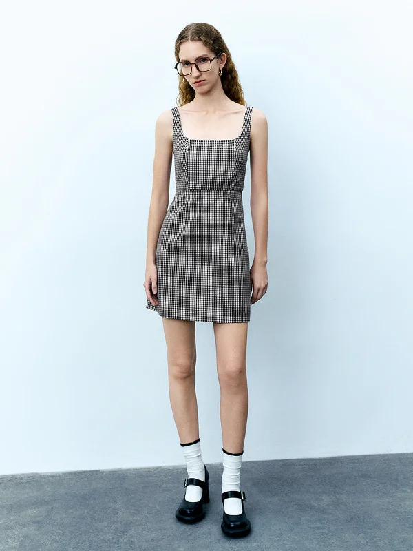 Plaid A-Line Dresses Tunics Ceremony elegant