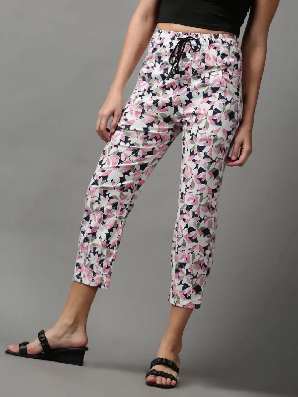 Women's Multi Printed Trouser-AE-10423-Multi Trousers Versatile Stylish