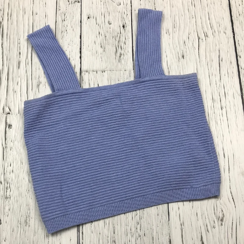 Hollister blue tank crop top - Hers M Zippered Buttoned Snapped