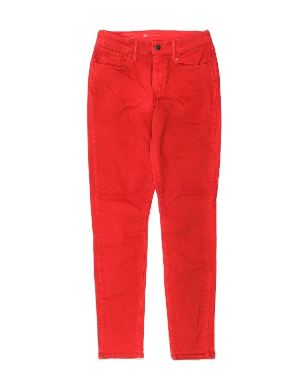 LEVI'S Womens Skinny Casual Trousers W28 L32  Red Cotton Trousers Favorite Customer