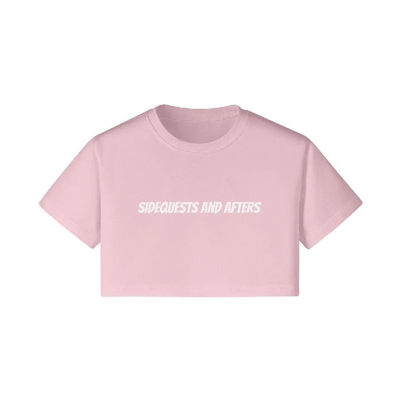 Sidequests And Afters Crop Top Cashmere Blend Cotton Blend Poly Blend