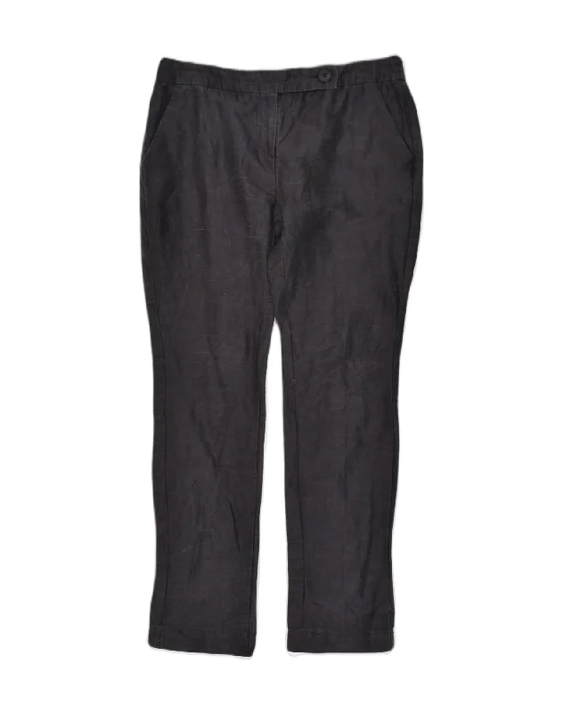 EMPORIO ARMANI Womens Slim Casual Trousers W32 L29  Black Trousers stylish modern