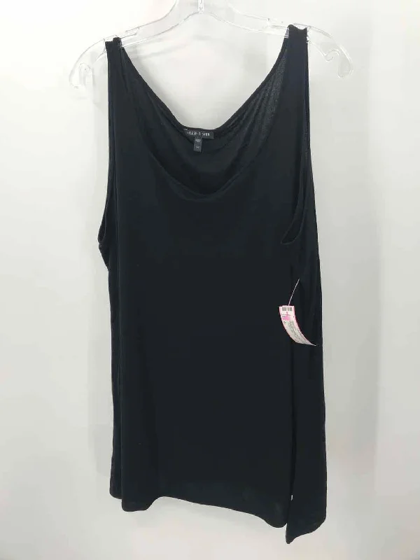 Pre-Owned Eileen Fisher Black Size XL Tank Top playful tank top