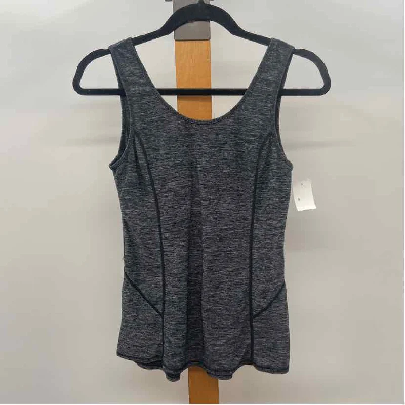 Lululemon Women's Size 6 Black Heathered Tank cold shoulder tank