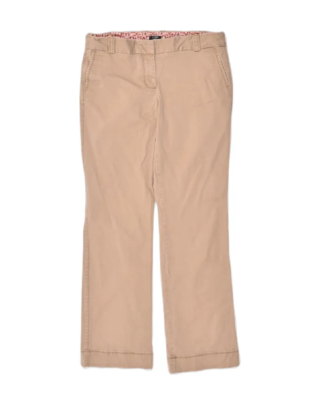 J. CREW Womens Straight Chino Trousers US 10 Large W34 L32  Beige Cotton Trousers Capri Summer