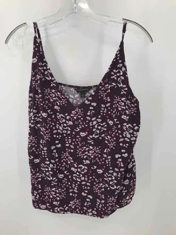 Pre-Owned Banana Republic Purple Size Large Printed Tank Top lemon yellow tank