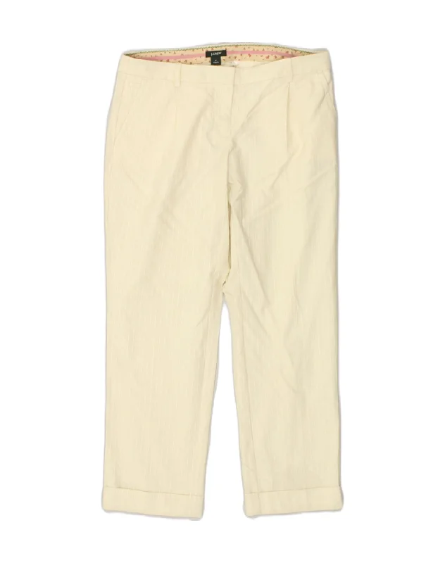 J. CREW Womens City Fit Straight Chino Trousers US 4 Small W30 L26 Beige Trousers Mesh Breathable