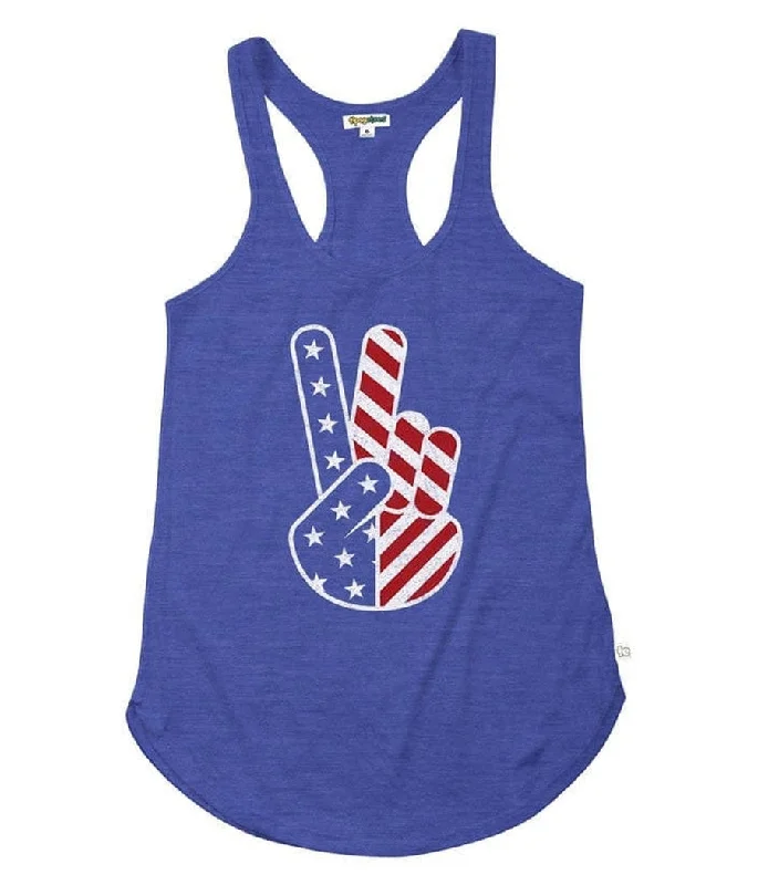 Women's Patriotic Peace Tank Top cropped tank top