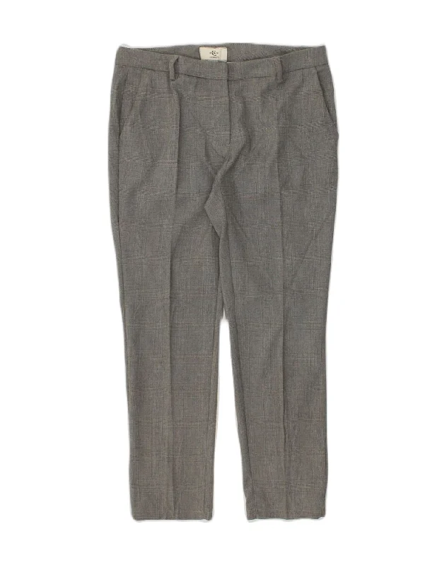 CERRUTI 1881 Womens Slim Suit Trousers EU 40 Medium W29 L24 Grey Check Trousers Versatile Stylish