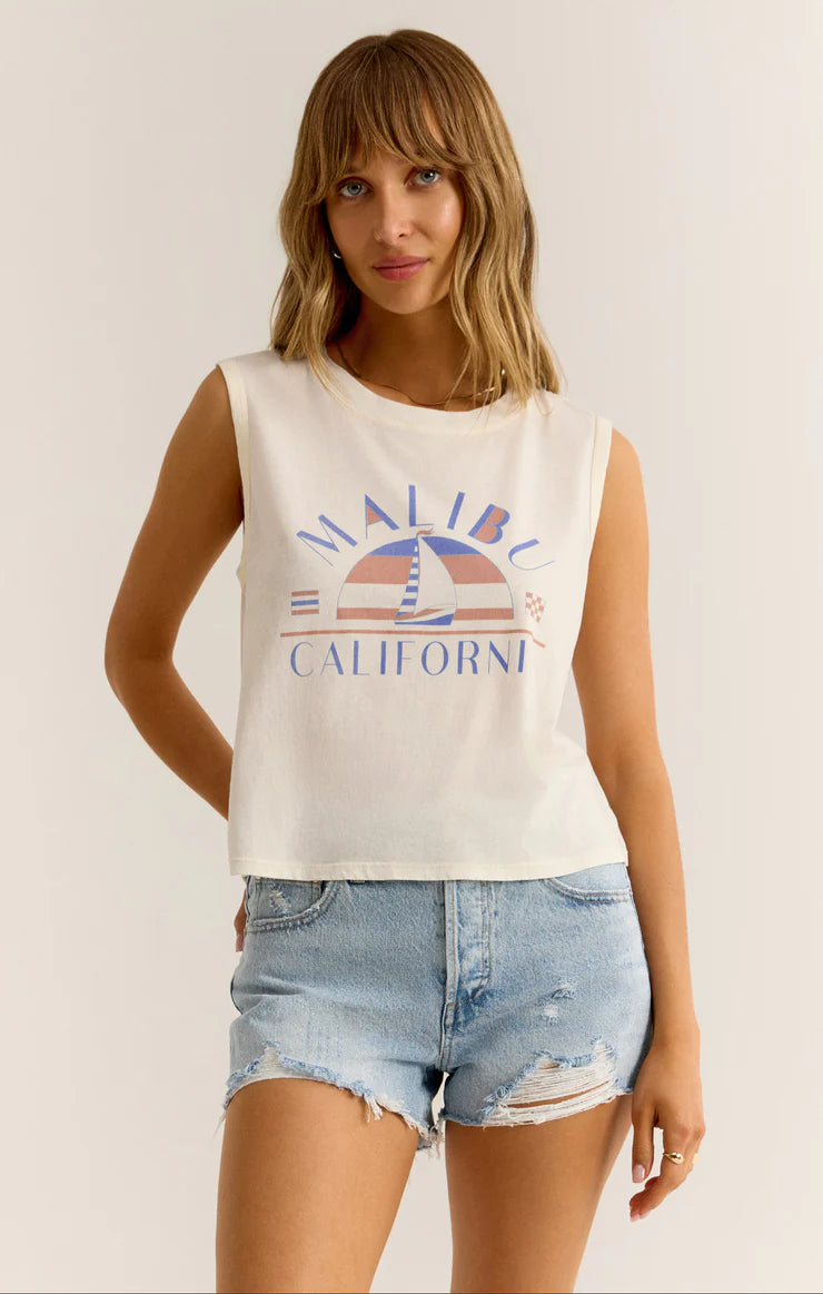 MALIBU LA MER TANK print tank top