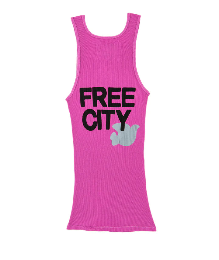 FREECITY RTU/1999 SUPERVINTAGE TANK - PINKLIPS flirty tank top