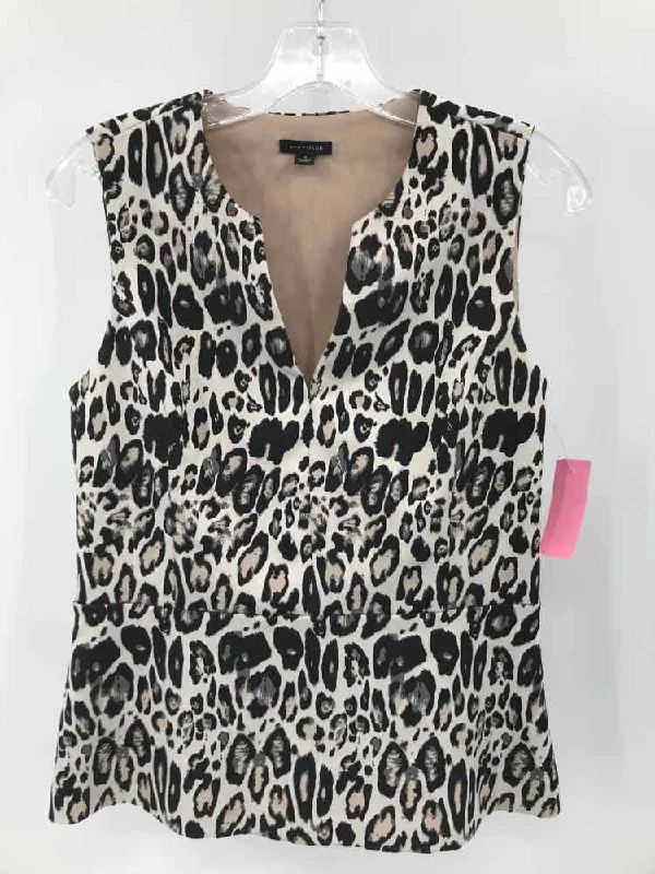 Pre-Owned Ann Taylor Ivory Size 4 Tank Top black tank top