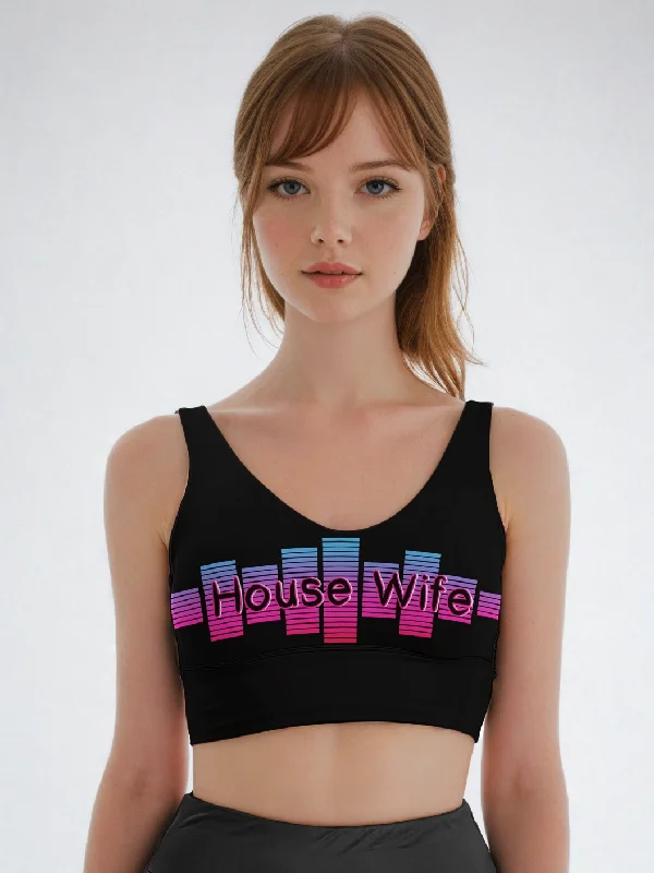 House Wife Sports Crop Top Wool Fabric Cashmere Fabric Tweed Fabric