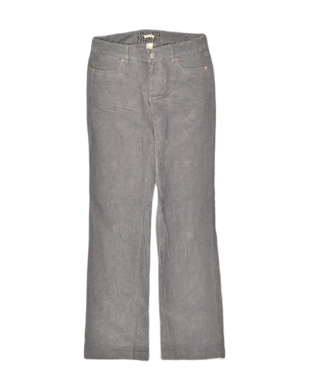 J. CREW Womens Bootcut Corduroy Trousers W27 L33 Grey Cotton Trousers Polka Dot Cute