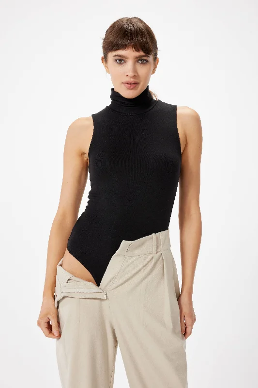 RUE SOPHIE TURTLENECK TANK BODYSUIT - 2 COLORS playful tank top