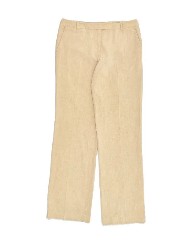 CALVIN KLEIN Womens Straight Suit Trousers US 6 Medium W32 L32 Beige Trousers stylish elegant