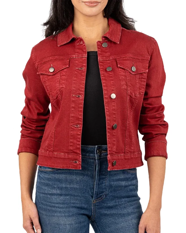 Julia Crop Jacket In Red Chenille Jacket Brocade Jacket Lace Jacket