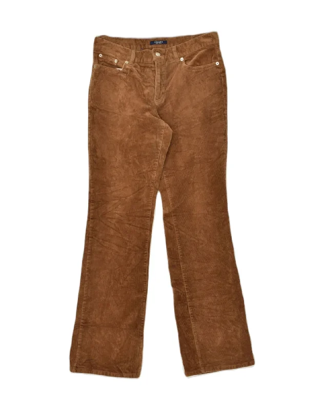 CHAPS Womens Straight Corduroy Trousers US 4 Small W30 L30  Brown Cotton Trousers Recommended Stylist