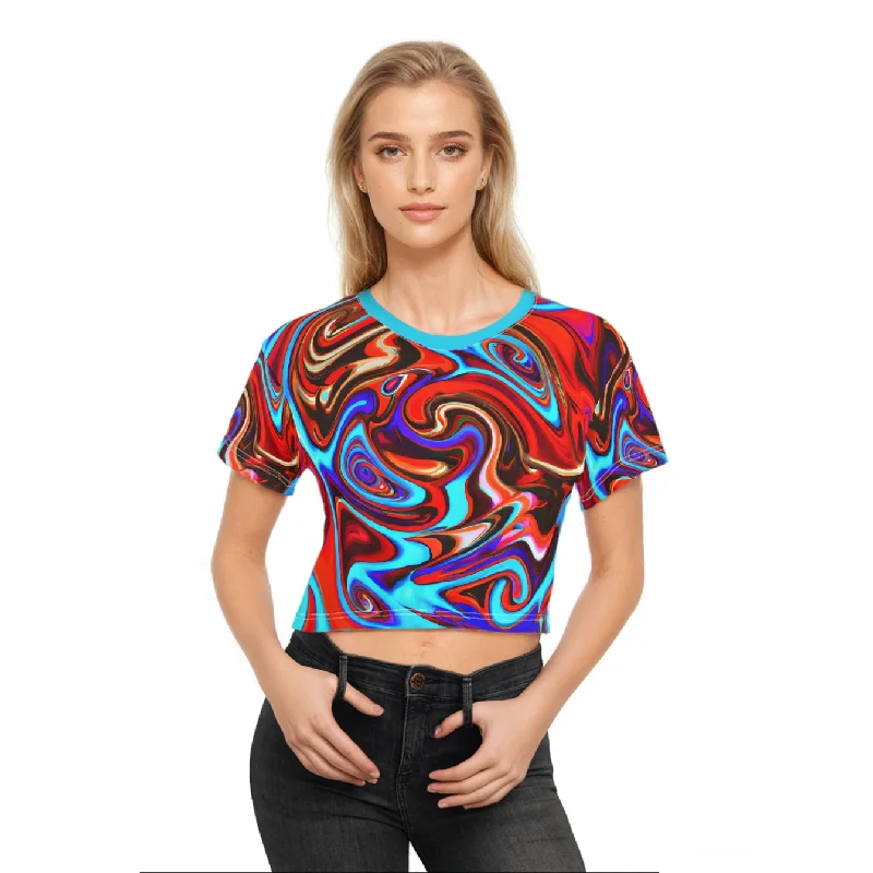 Fantasy Land Crop Top Tee Fashionable Trendy Casual