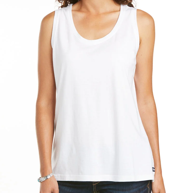 'Ariat' Women's Element Sleeveless Tank - White activewear tank top