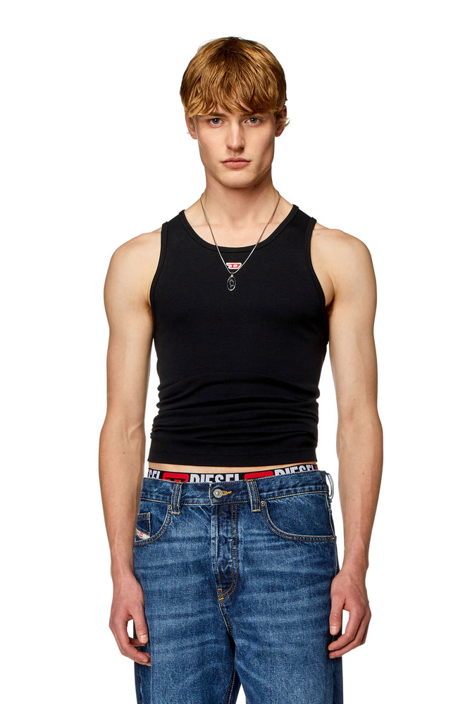 Tank top with mini D logo patch essential tank top