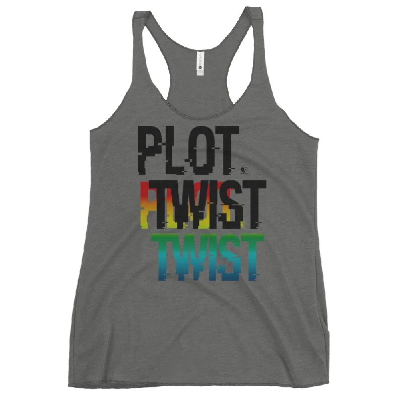 Plot Twist - Women's Racerback Tank Top coral tank top