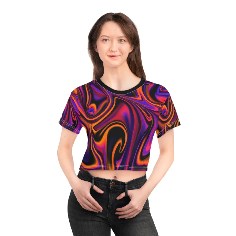 Twilight Night Crop Top Tee Anti-Shrink Durable Soft