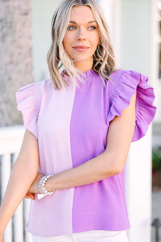 Best Of You Purple Colorblock Tank turquoise tank top