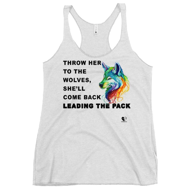 Leading The Pack - Women's Racerback Tank Top neon tank top