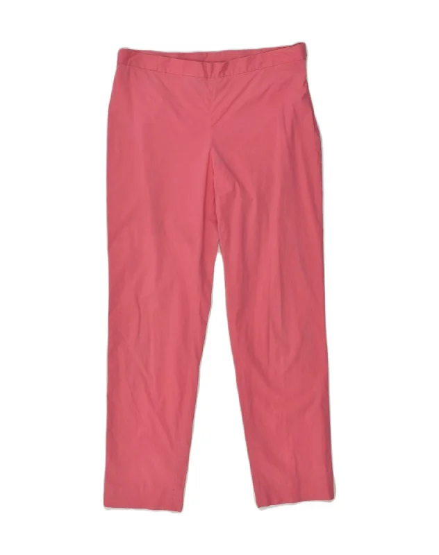 MOSCHINO Womens Slim Suit Trousers UK 12 Medium  W32 L28  Pink Cotton Trousers Canvas Durable