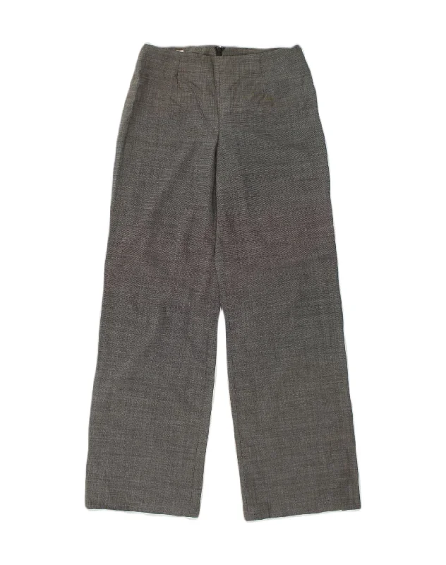 GAI MATTIOLO Womens Straight Casual Trousers UK 14 Medium W28 L31 Grey Trousers Yoga Stretchy