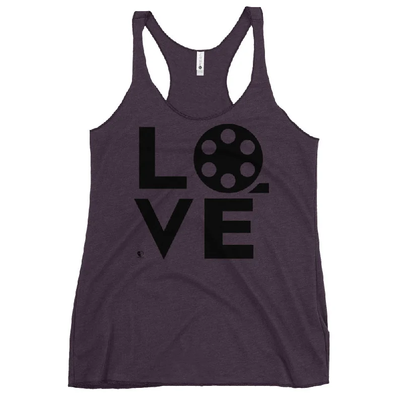 Love Movies - Women's Racerback Tank Top peach tank top