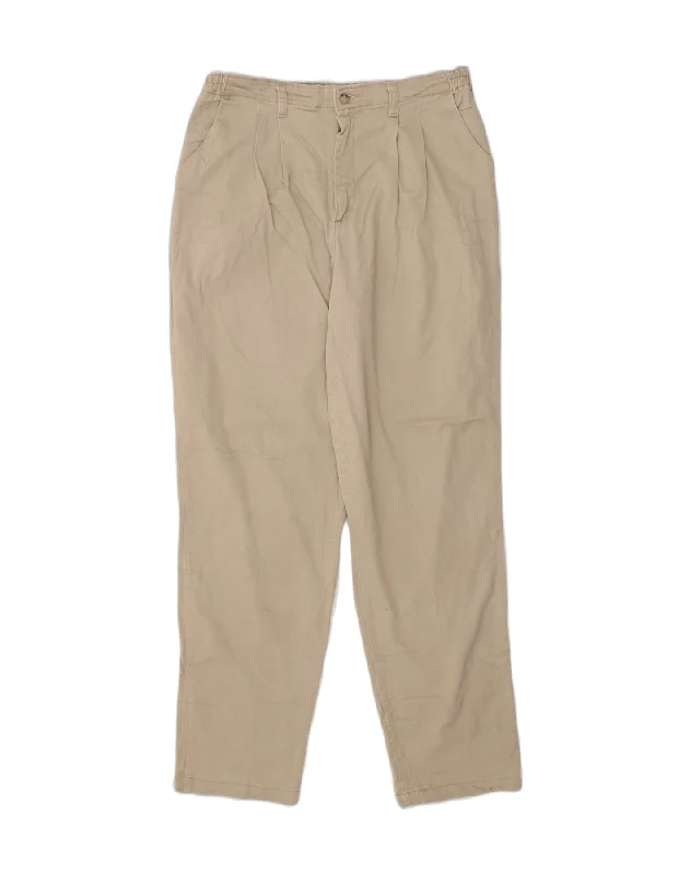 LEE Womens Relaxed Fit Chino Trousers US 18 2XL W34 L32 Beige Cotton Trousers Cargo pockets