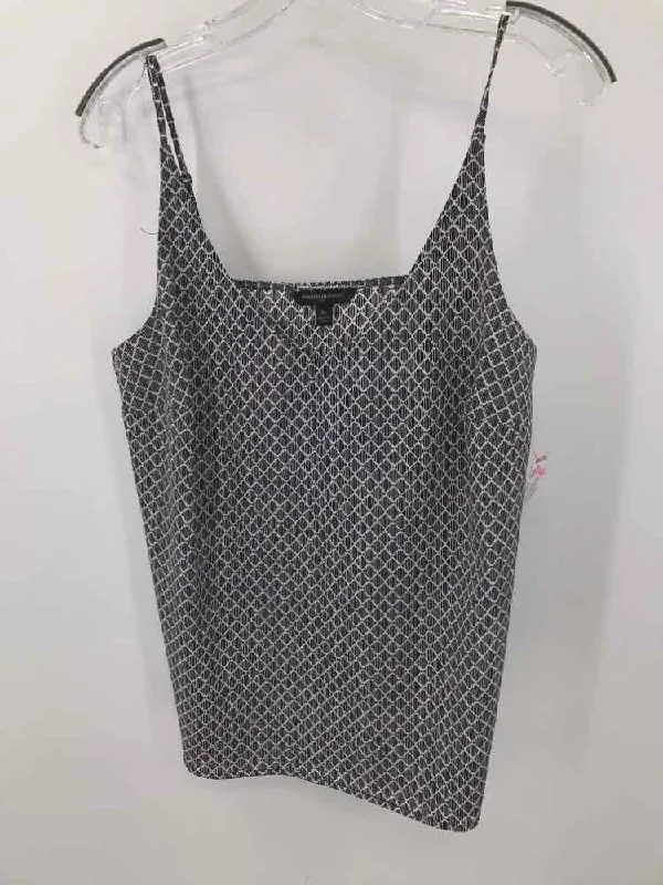 Pre-Owned Banana Republic Grey Size Medium Printed Tank Top baby blue tank