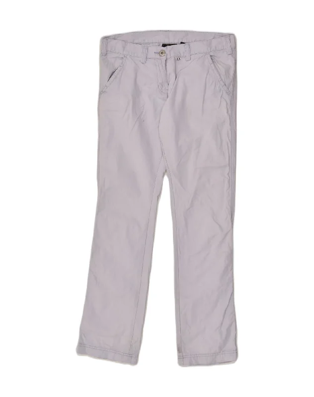 FILA Womens Low Waist Casual Trousers UK 10 Small W32 L32 Grey Cotton Trousers Low Rise Relaxed