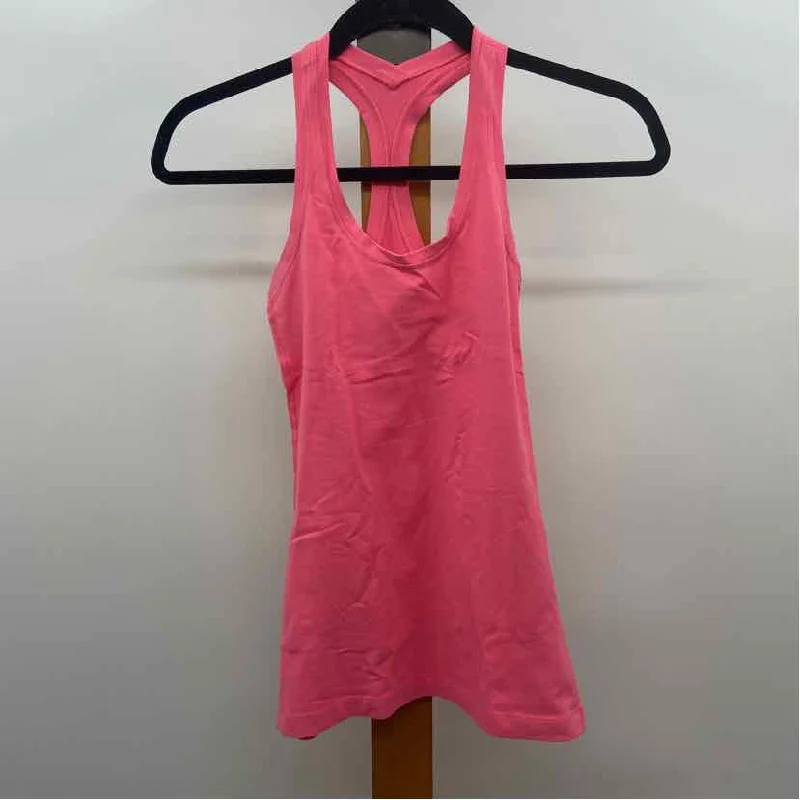 Lululemon Women's Size 6 Pink Solid Tank cropped tank top