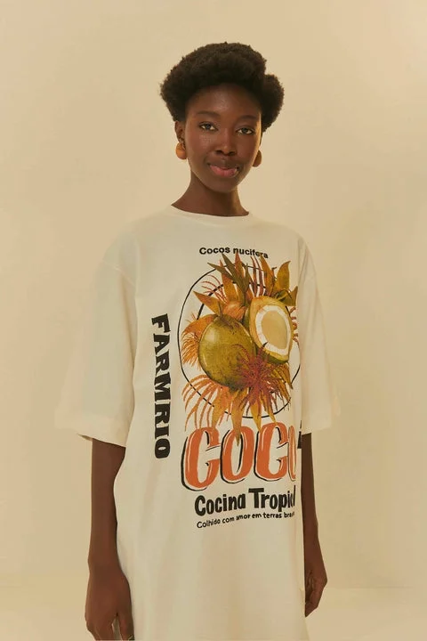 Vestido Tshirt Coco Cocina Tropical Rayon Velvet Corduroy